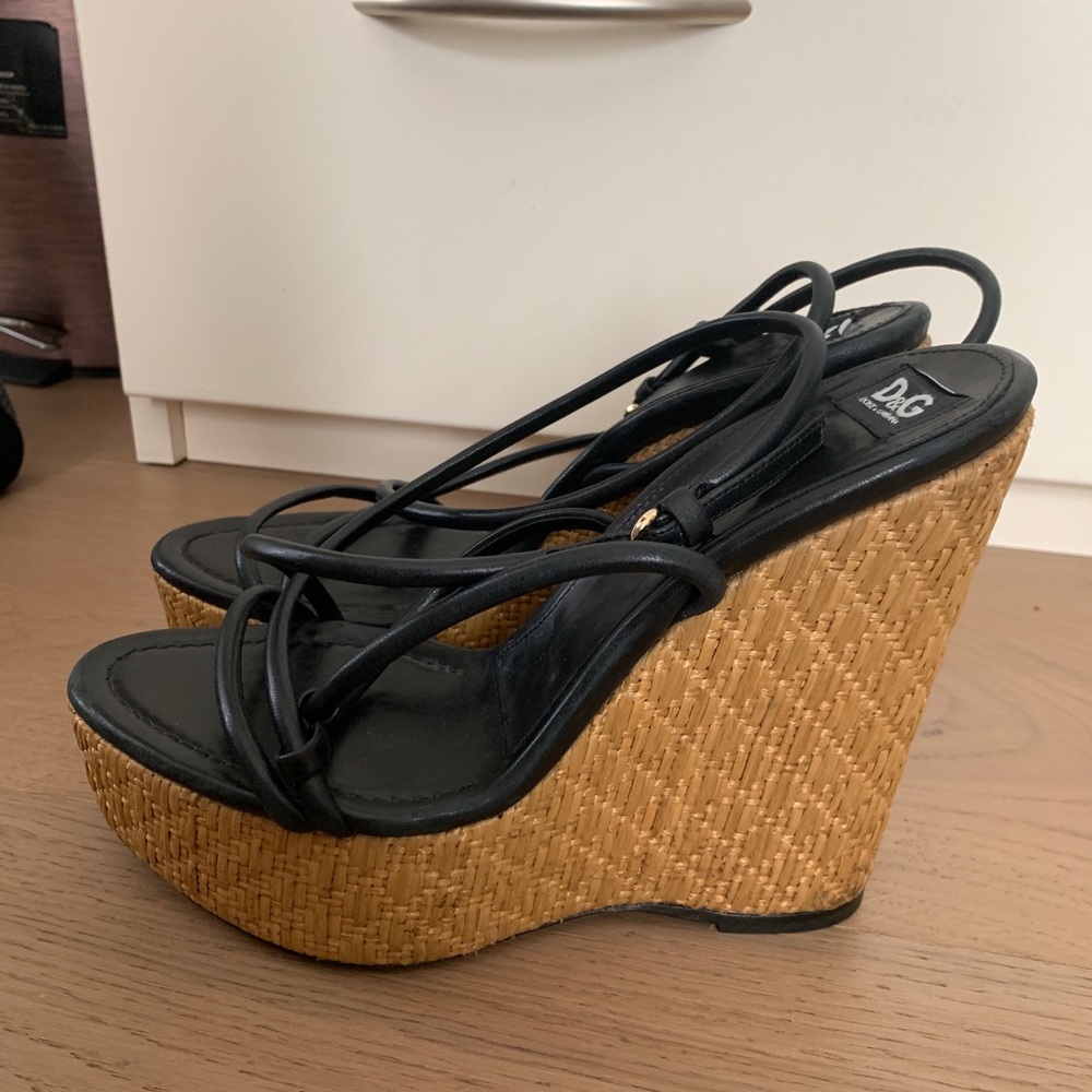 Dolce and Gabbana wedges, espadrilles. Size 8